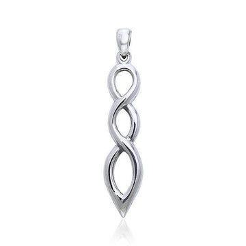 Celtic Knotwork Twist Silver Pendant TP343 - Jewelry